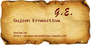 Gujzon Ernesztina névjegykártya